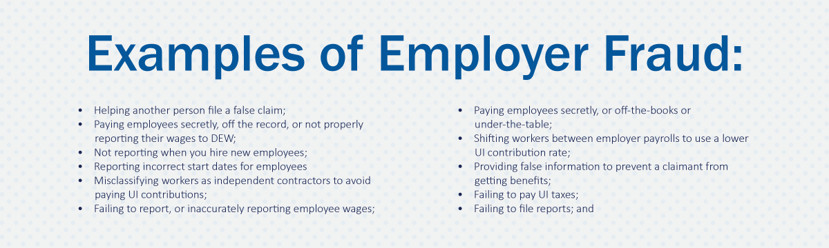 Examples of Employer Fraud