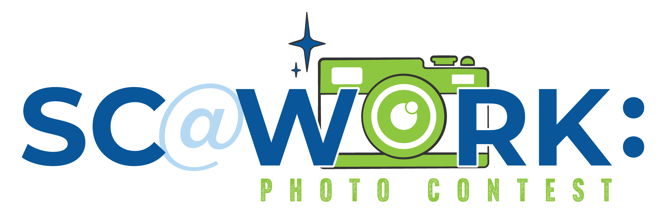 SC@Work Photo Contest logo. The logo is green and blue.