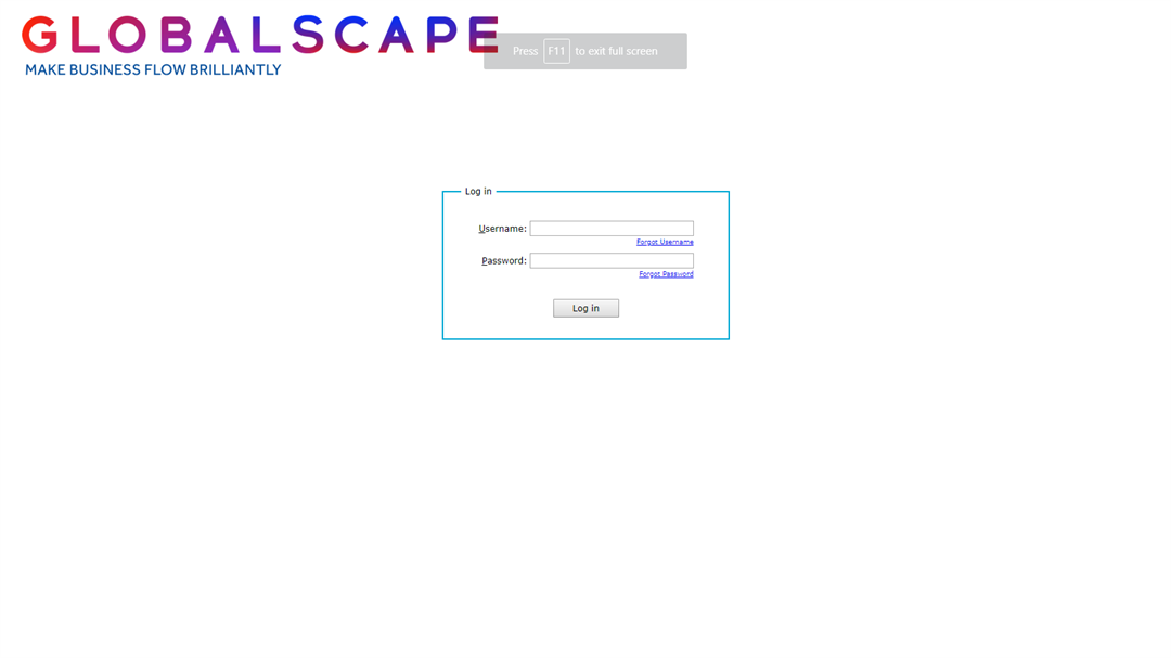 globalscape login page