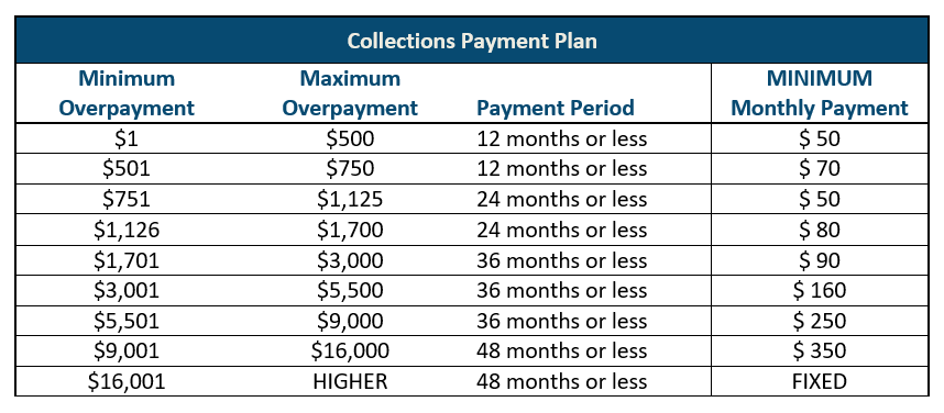 collection payment plan